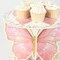 2 White Pink Glitter Butterfly Cake Stands Wedding Party Events Home Decorations